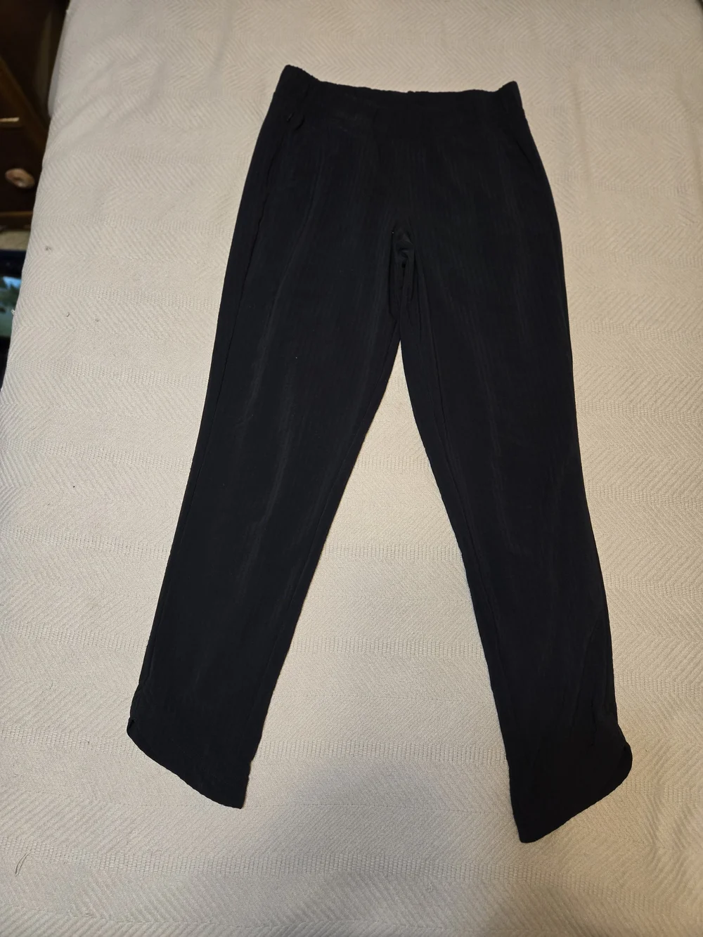 Titlenine Black Seersucker Casual Upf Pant